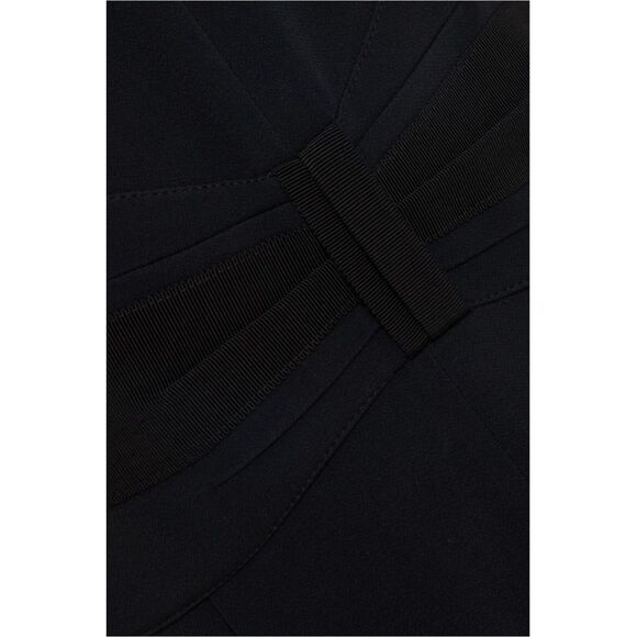 NWT RED Valentino Bow Detail Stretch Crepe Long Sleeve Tuxedo Jumpsuit in Black - Picture 4 of 16